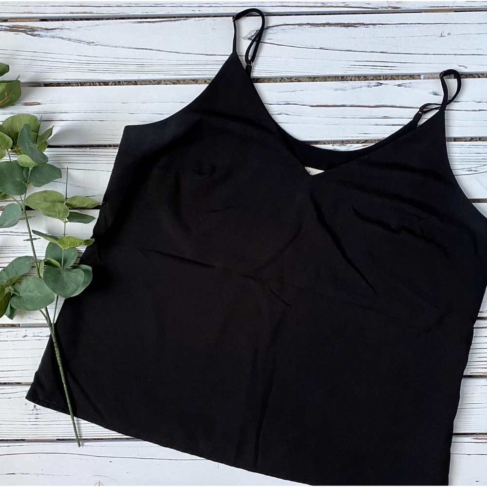 Black V-Neck Tank Top